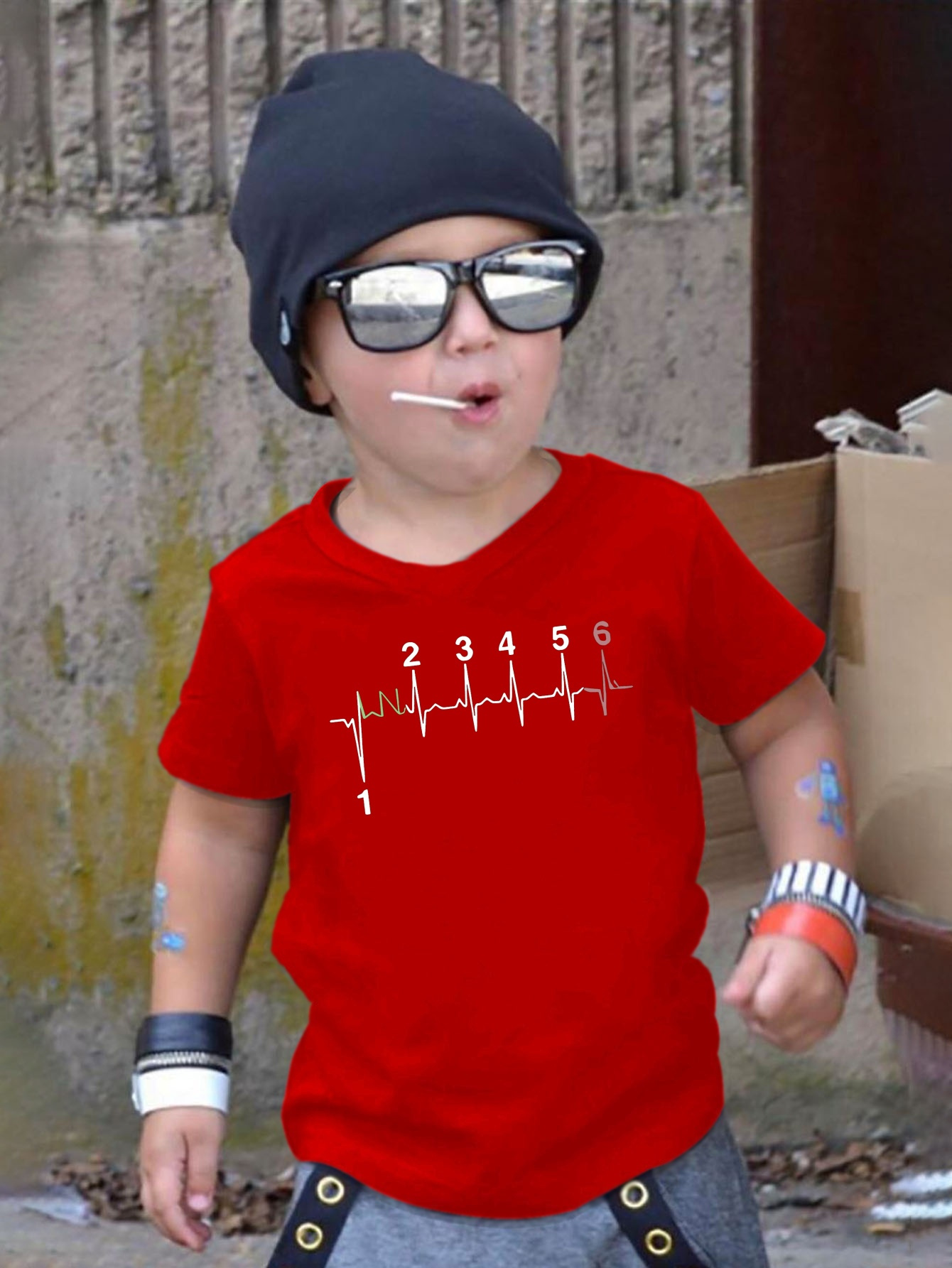 Motorcycle Gear Outfit - Maglietta per Bambini con Grafica del