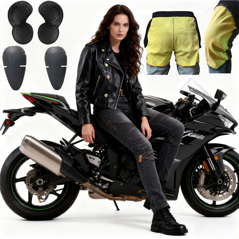 Motorcycle Gear Women Pants - Pantaloni da moto in aramide da