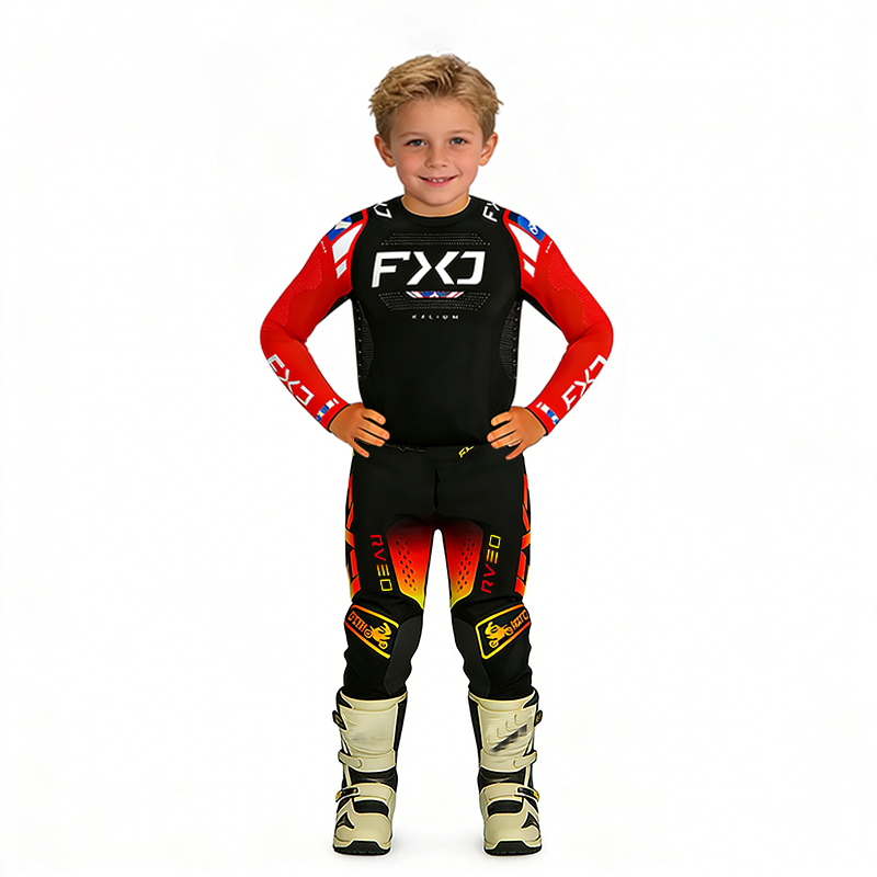 Motorcycle Gear Kids - Abbigliamento per Motocross per Bambini, Maglia