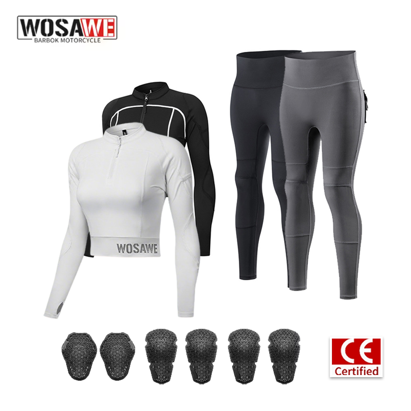 Motorcycle Gear Women Pants - WOSAWE Completo da Moto Estivo per