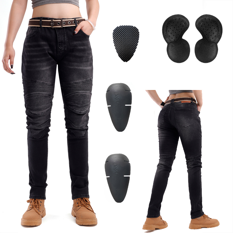 Jeans da moto fuoristrada neri - Motorcycle Gear Women Pants recensione e prezzo